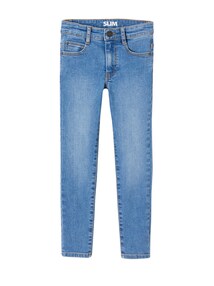 Jungen Slim-Fit-Jeans WATERLESS, Hüftweite SLIM, Bundweite verstellbar