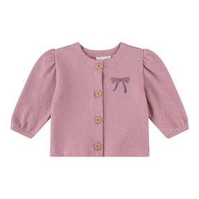 Sweatjacke Puffärmel Struktur