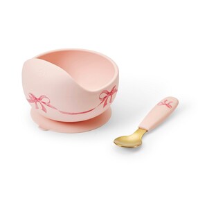 Schüsselset Silikon, 2 Teile - Rosy Bow