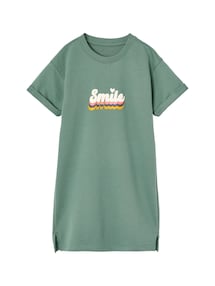 Leichtes Mädchen Sweatkleid mit Aufdruck