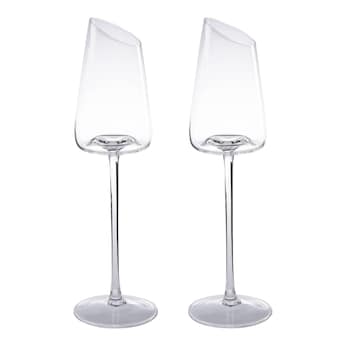 Design-champagneglas “Tulp”, set van 2 stuks