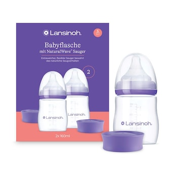 2er-Pack Babyflaschen NaturalWave Sauger, Weithals, 160 ml