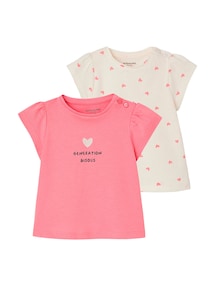 2er-Pack Baby T-Shirts mit Fantasie-Print, Mädchen BASIC