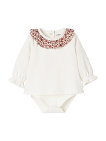 Baby Shirtbody, gerüschter Kragen