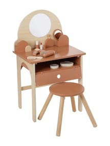 Kinder Schminktisch mit Hocker & Zubehör Holz FSC®
