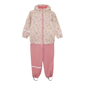 2-tlg. Set Regenjacke und Regenhose Blumen
