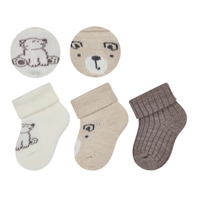 3er-Pack Erstlingssocken Bär