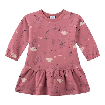 Sweatkleid langarm Mäuse Einhörner