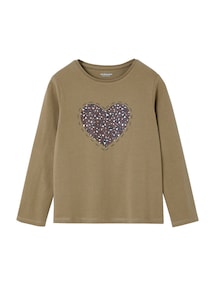 Mädchen Shirt mit Paillettenmotiv