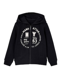 Jungen Sport-Kapuzensweatjacke mit Reißverschluss BASIC