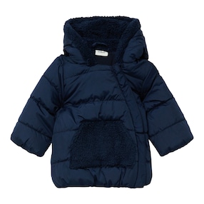 Steppjacke mit Kapuze und Plüschfutter