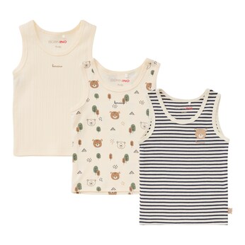 3er-Pack Unterhemden Tiny Forest