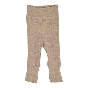 Wollhose mit Klappfuß Rippqualität Merinowolle
