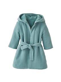 Baby Tier-Bademantel mit Musselin, Bio-Baumwolle