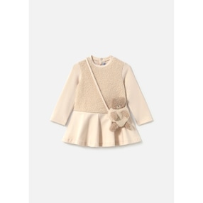 Plüsch-Kleid langarm