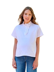 Shirt mit Stickerei für Schwangerschaft und Stillzeit