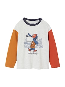 Jungen Shirt mit Colorblock-Ärmeln