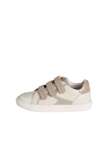 Kinder Leder-Sneakers mit Klett, zweifarbig
