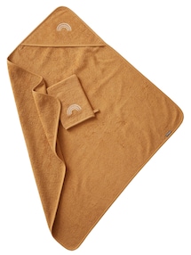 Baby Kapuzenbadetuch & Waschhandschuh