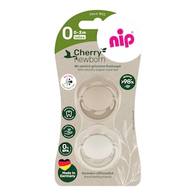 2er-Pack Schnuller Cherry Newborn, Größe 0