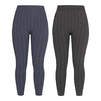 Wärme-Leggings „Zopfmuster“, 2 Stück