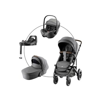 Kombikinderwagen SMILE 5Z STYLE Travel-Set inkl. Babyschale BABY-SAFE PRO i-SIZE und Isofix-Basis VARIOBASE 5Z