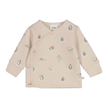 Wickelshirt langarm Pinguine Waffelpiqué