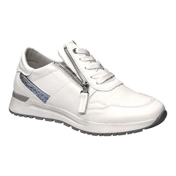Leder-Komfortsneaker "Glitzer"