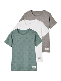 3er-Pack Jungen T-Shirts aus Ripp, Bären