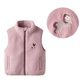 Plüschweste Einhorn Herzen