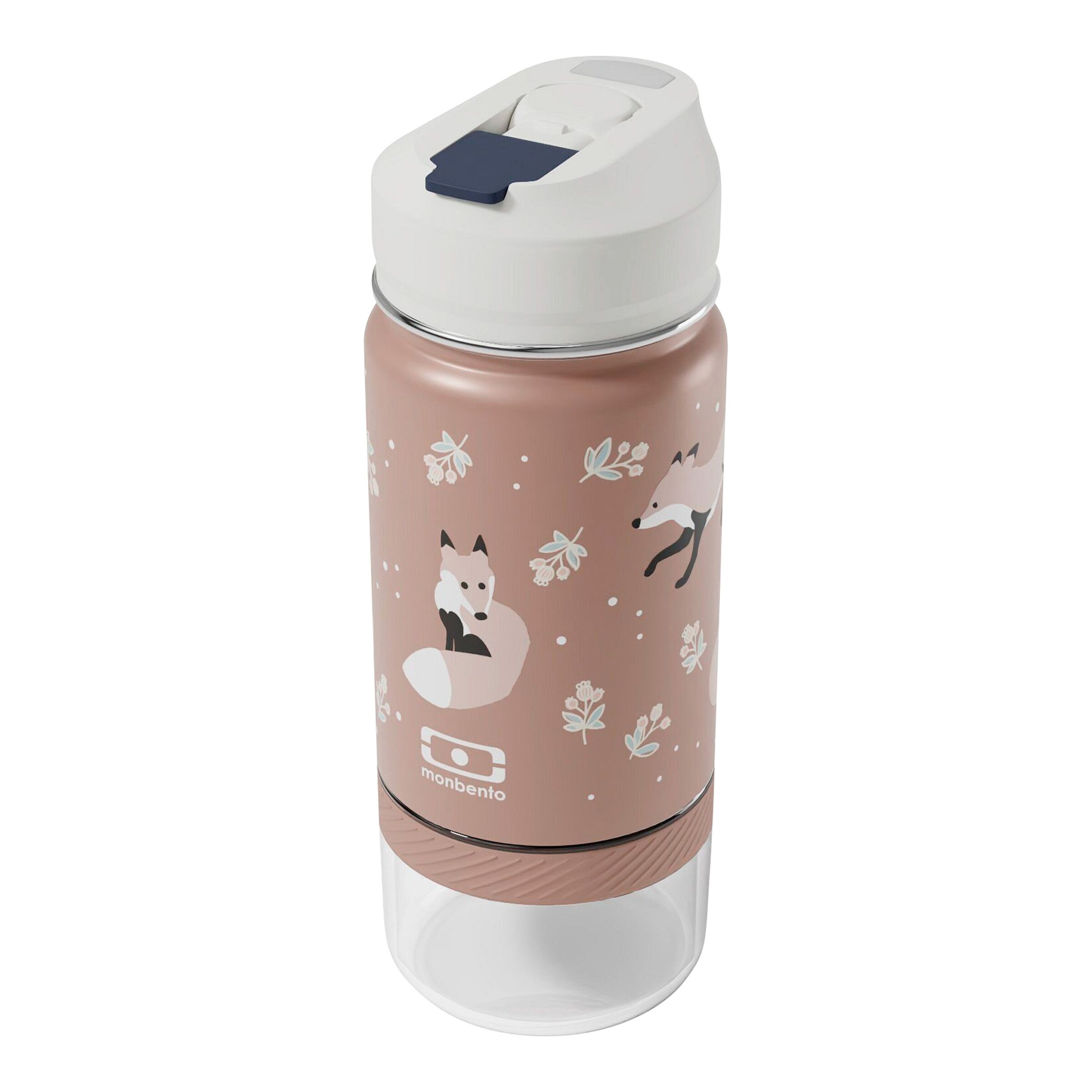 2 in 1 Trinkflasche mit Strohhalm 300ml + Snackbox 120ml
