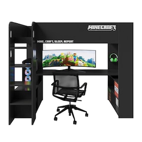 Kojen-Bett, Gamingbett, 90x200cm  _6 PS_ MINECRAFT 