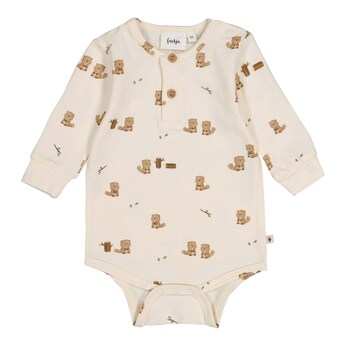 Henley-Body langarm Biber 