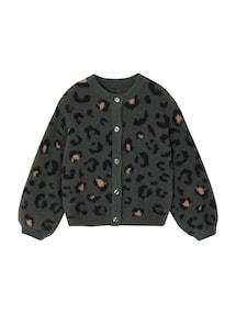 Flauschige Mädchen Strickjacke mit Tiermotiven