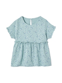 Gemusterte Mädchen Bluse aus Musselin