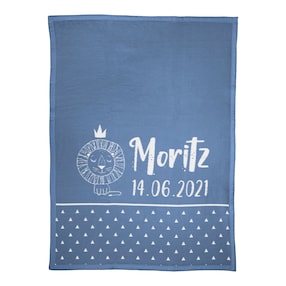 Babydecke Unicade mit Namen 75x100 cm