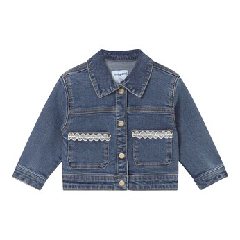 Jeansjacke mit Spitze
