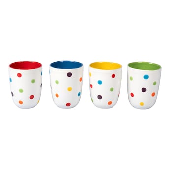 Keramische mokken “Kakelbont”, 4 stuks van 340 ml