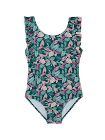 Mädchen Badeanzug mit Tropenprint