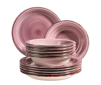 Teller-Set, Steingut Lumaca