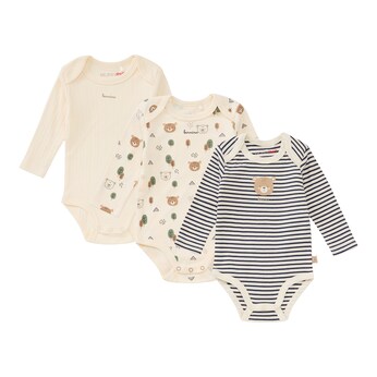 3er-Pack Bodys langarm Tiny Forest