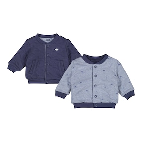 Wende-Collegejacke Fische gequiltet