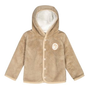 Plüschjacke mit Kapuze
