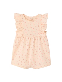 Baby Kurzoverall mit Volantärmeln, Bio-Baumwolle BASIC