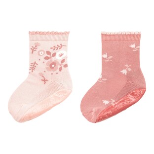 2er-Pack ABS-Socken Fliesen Flitzer Air Blumen