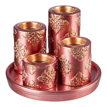 Kerzenteller "Adventszeit", 5-teilig