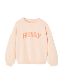Sweatshirt mit Message-Print Mädchen, Recycling-Polyester