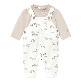 2-tlg. Set Shirt langarm und Latzhose Safari