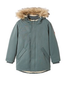 Jungen Jacke mit Kapuze, Wattierung Recycling-Polyester