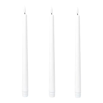 LED-Echtwachskerzen, 3 Stück